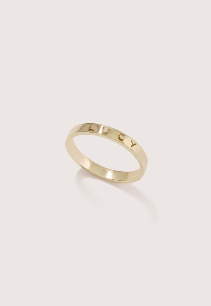 Band Ring with Complimentary Hand Engraving