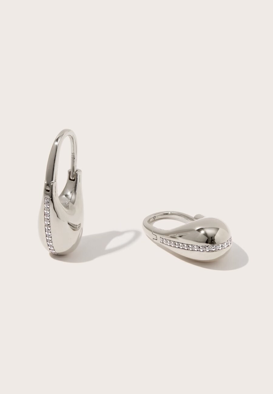 Pavé Roscida Drop Hoops