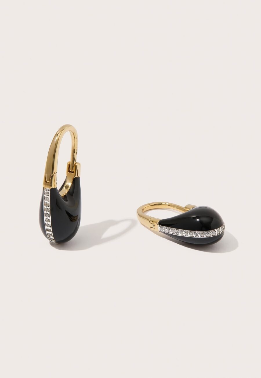 Pavé Roscida Drop Hoops