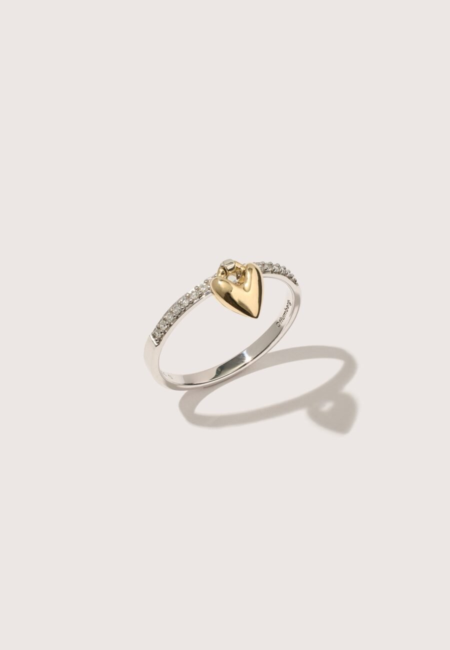 Diamond Heart Knocker Ring